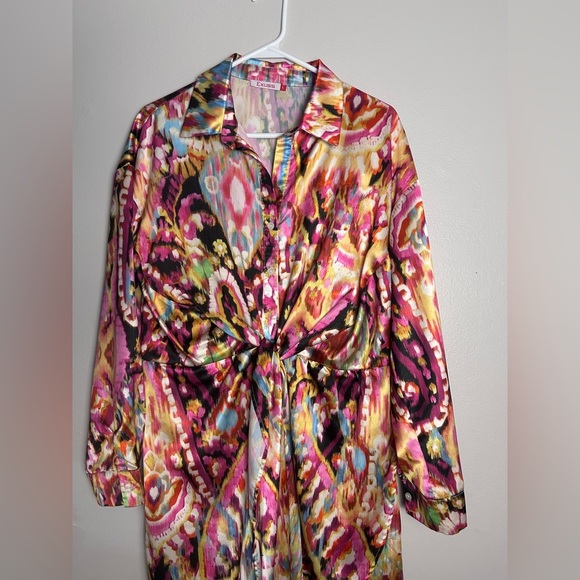 Vibrant Multicolor Patterned Dress - Picture 3 of 5